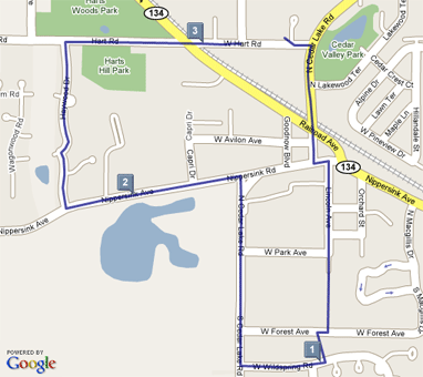 Round Lake 5k Tenative Course Map